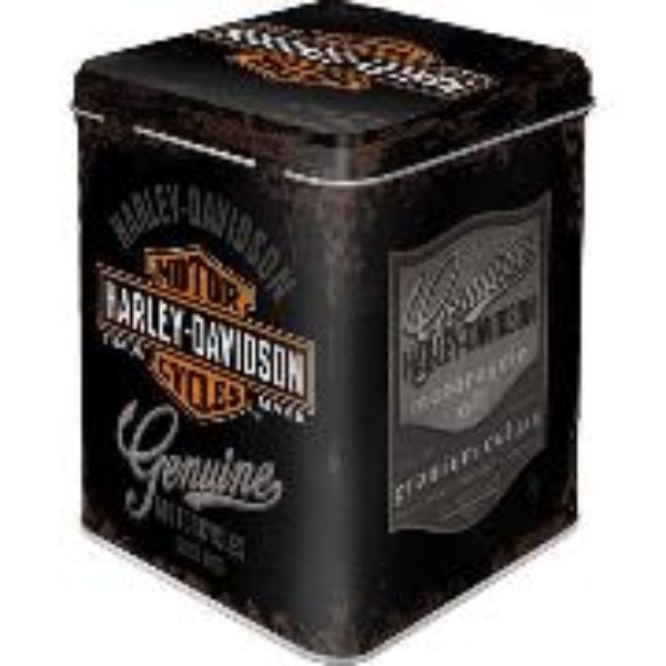 Bild von Teedose. Harley-Davidson - Genuine Logo