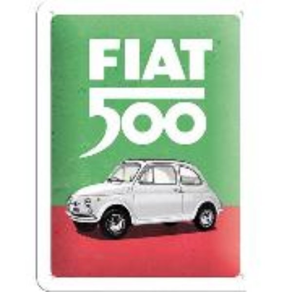 Bild von Blechschild. Fiat / Fiat 500 - Italian Colours