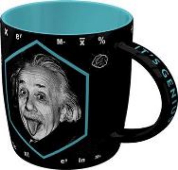 Bild von Tasse. Celebrities / Einstein - Energy = Me + Coffee