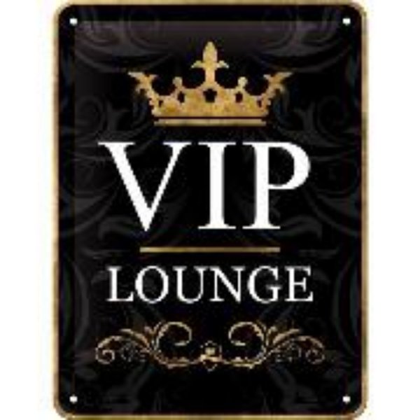 Bild von Blechschild. Achtung / VIP Lounge, Achtung