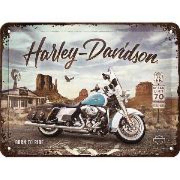 Bild von Blechschild. Harley-Davidson / Route 66 Road King