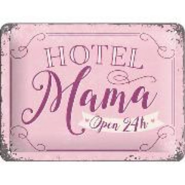 Bild von Blechschild. Word Up /Hotel Mama