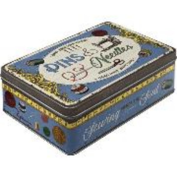 Bild von Vorratsdose Flach. Home & Country / Pins & Needles Sewing Box