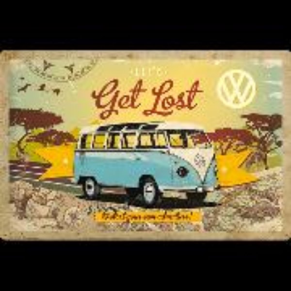 Bild von Blechschild. Volkswagen / VW Bulli - Let's Get Lost