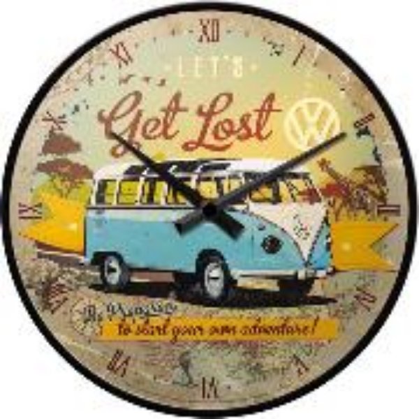 Bild von Wanduhr. Volkswagen / VW Bulli / Let's Get Lost / Ø 31.0 cm