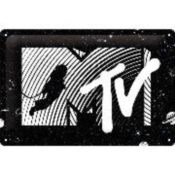 Bild von Blechschild. MTV / Moonman - Logo Universel