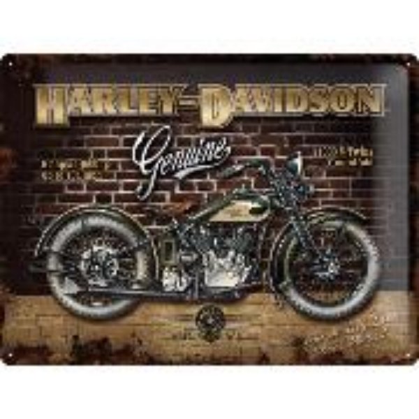 Bild von Tin Sign. Harley-Davidson Brick Wall