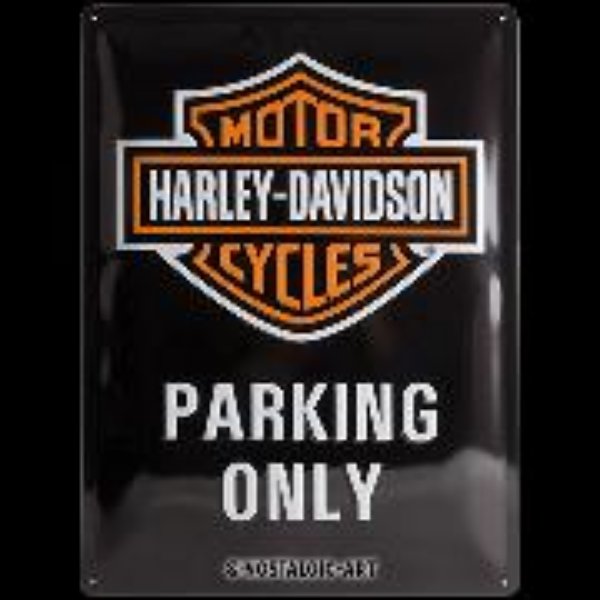 Bild von Blechschild. Harley-Davidson / Parking Only