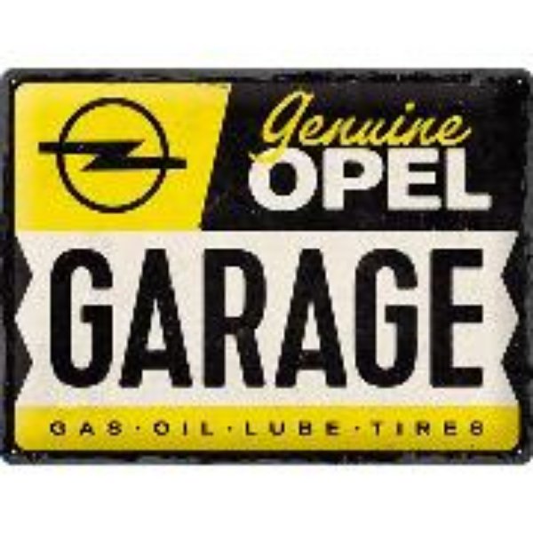 Bild von Blechschild. Opel / Garage