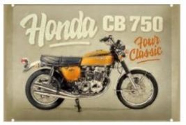 Bild von Blechschild. Honda / MC - CB750 Four