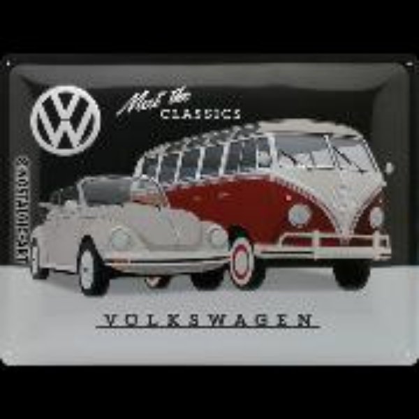 Bild von Blechschild. Volkswagen / VW - Meet The Classics, Volkswagen