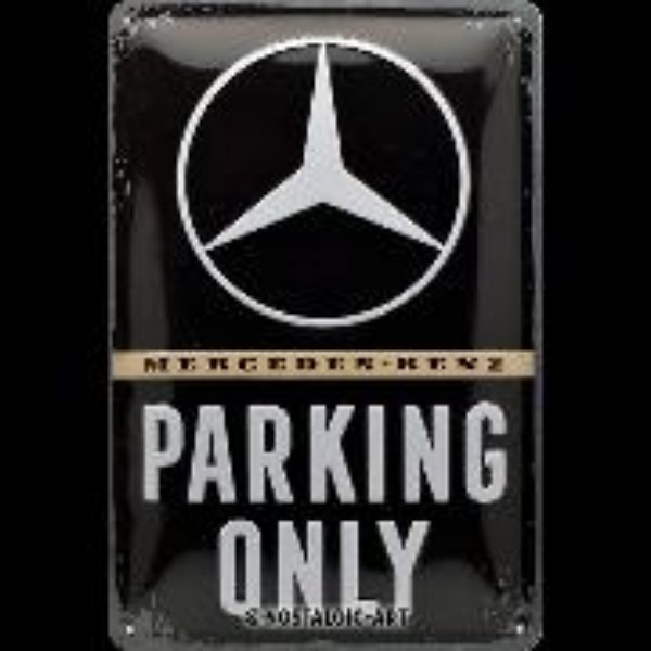 Bild von Blechschild. Mercedes-Benz / Parking Only