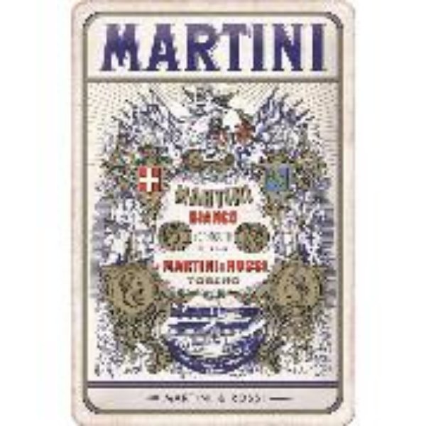 Bild von Blechschild. Martini / Bianco Vermouth Label