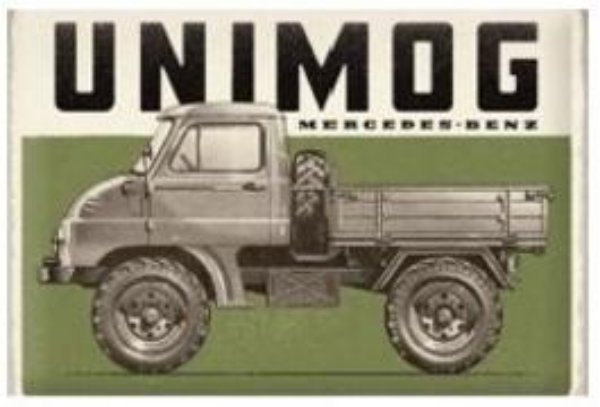 Bild von Blechschild. Daimler Trucks / Unimog Vintage