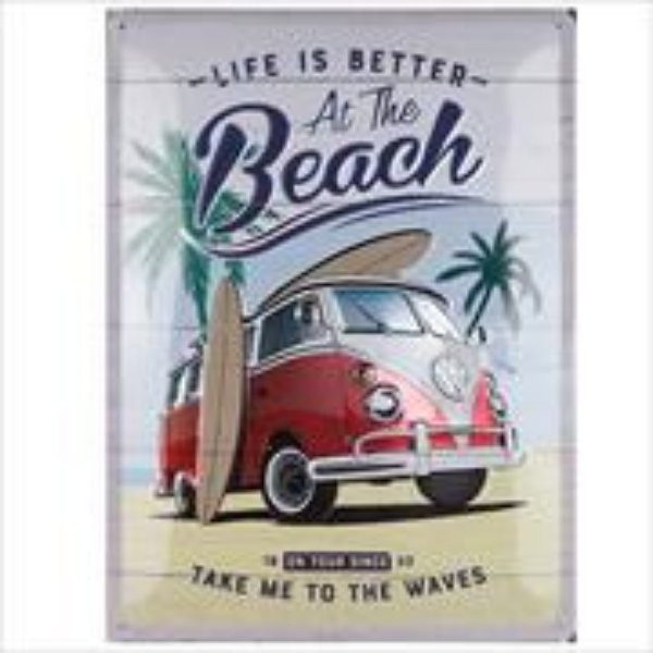 Bild von Blechschild. Volkswagen / VW Bulli - Beach - Special Edition