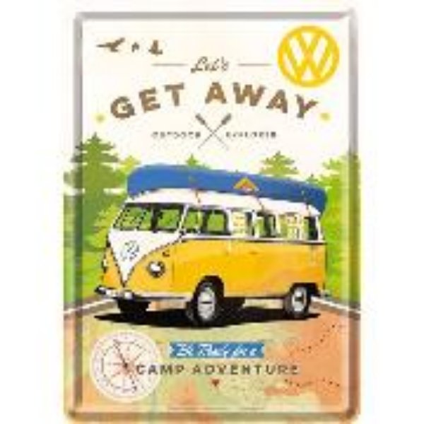 Bild von Blechpostkarten. VW Bulli - Let's Get Away!, Volkswagen