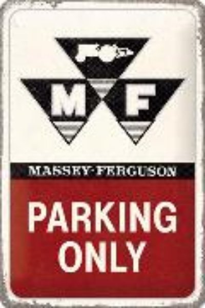 Bild von Blechschild. Massey Ferguson / Parking Only