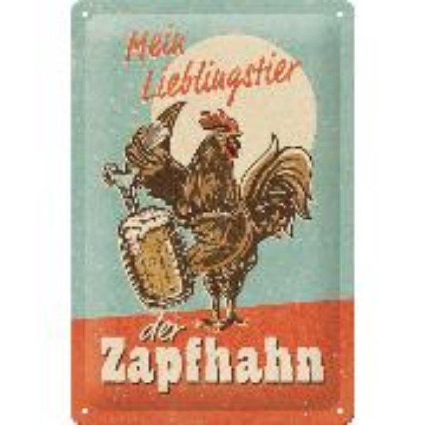 Bild von Blechschild. Open Bar / Lieblingstier Zapfhahn