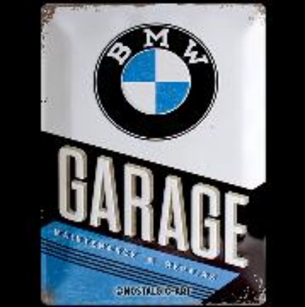 Bild von Blechschild. BMW / Garage