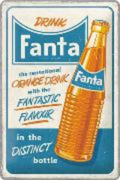 Bild von Blechschild. Fanta / Sensational Orange Drink