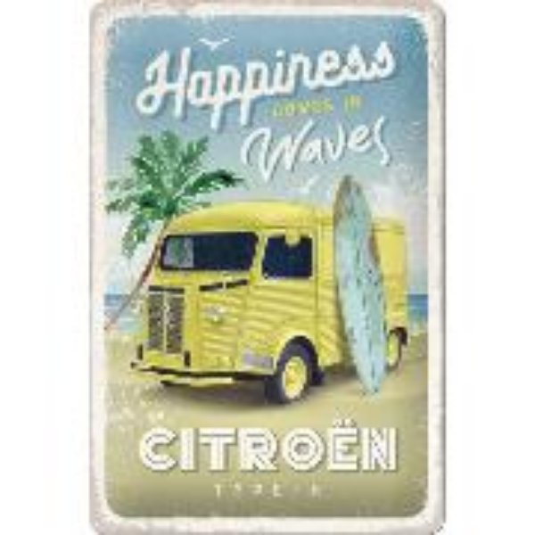 Bild von Blechschild. Citroen / Type H - Happiness Comes In Wave