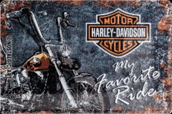 Bild von Blechschild. Harley-Davidson / Favourite Ride