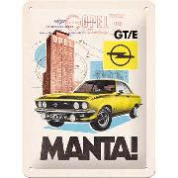 Bild von Blechschild. Opel / Manta! GT/E