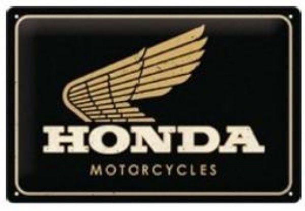 Bild von Blechschild. Honda / MC - Motorcycles Gold