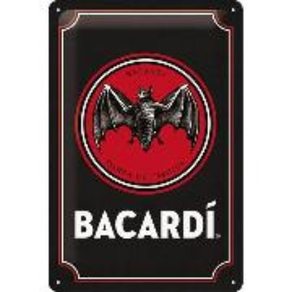 Bild von Blechschild. Bacardi / Logo Black