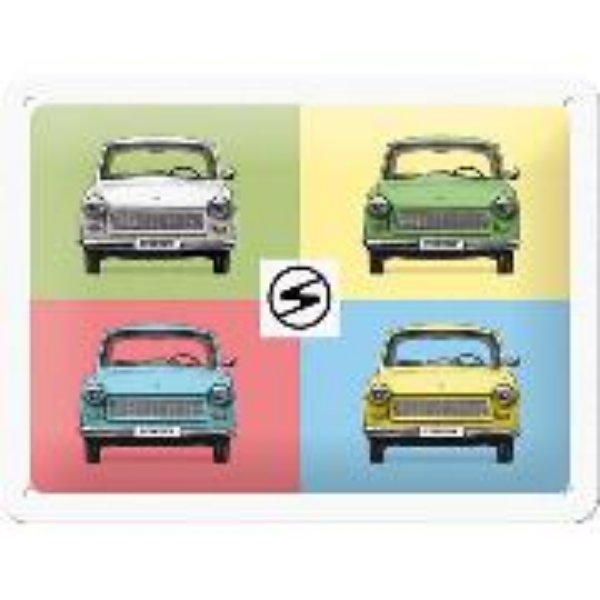 Bild von Blechschild. Berlin / Trabant - Pop Art