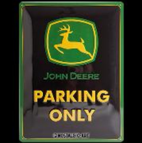 Bild von Blechschild. John Deere / Parking Only