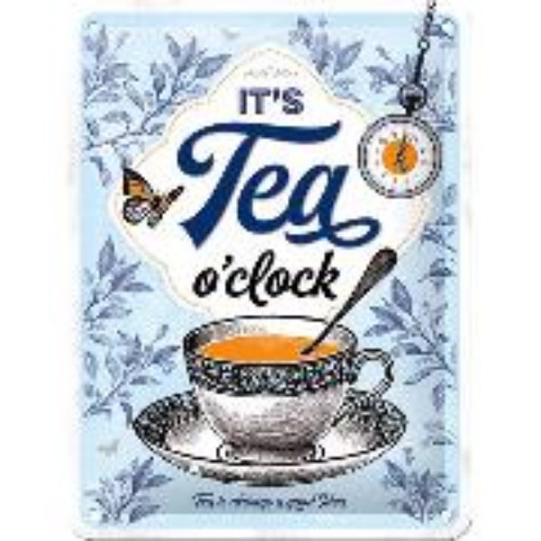 Bild von Blechschild. Home & Country / It's Tea O'Clock