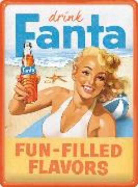 Bild von Blechschild. Fanta / Beach Girl