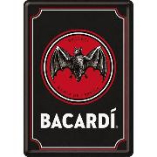 Bild von Blechpostkarten. Bacardi / Logo Black