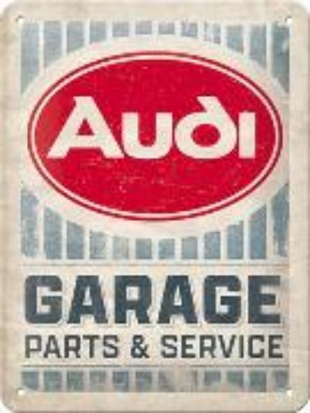 Bild von Blechschild. Audi / Garage