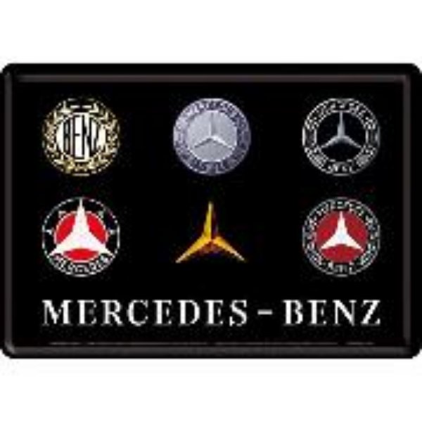 Bild von Blechpostkarten. Mercedes-Benz / Logo Evolution