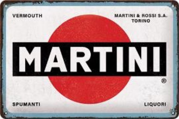 Bild von Blechschild. Martini / Logo White