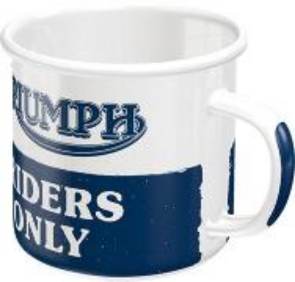 Bild von Emaille-Becher. Triumph / Riders Only