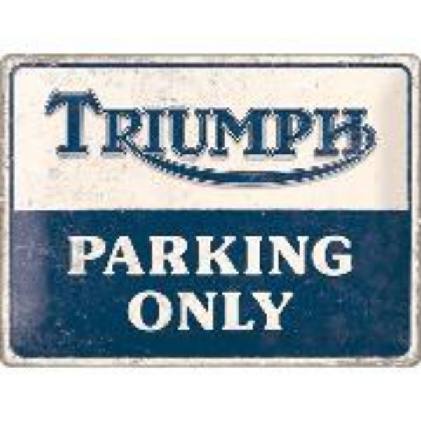 Bild von Blechschild. Triumph / Parking Only