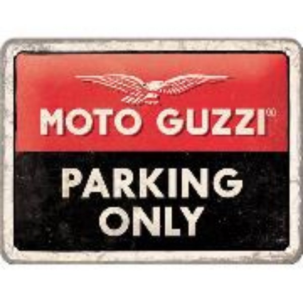 Bild von Blechschild. Moto Guzzi / Parking Only