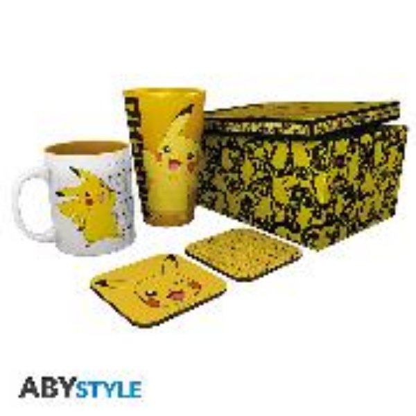 Bild von POKEMON - Glas XXL + Tasse + 2 Coasters "Pikachu"