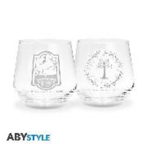 Bild von LORD OF THE RINGS - 2 Glass Set Prancing Pony & Gondor tree