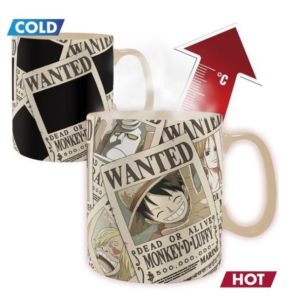 One Piece Tasse mit Thermoeffekt - Wanted