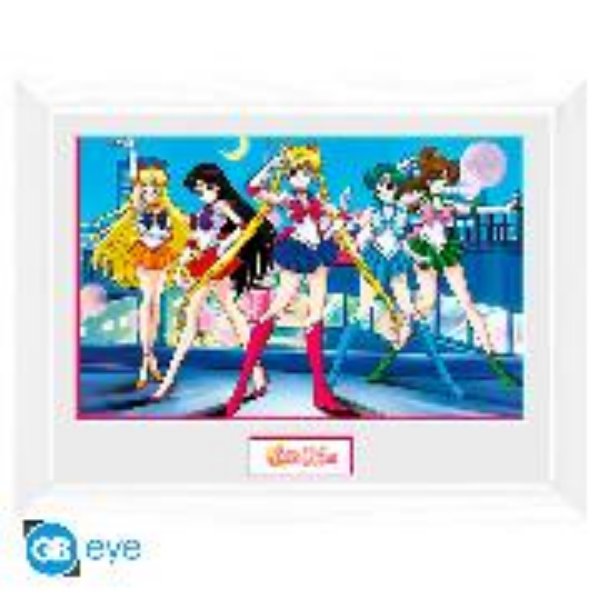 Bild von Sailor Moon - Framed print "Group" (white frame)