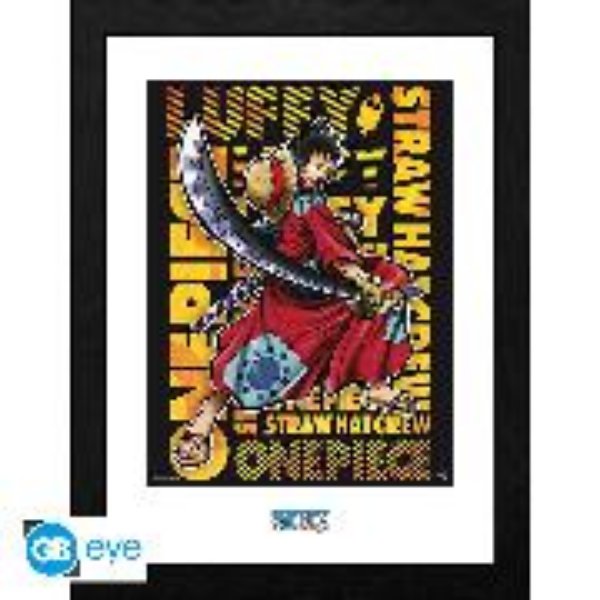 Bild von One Piece - Framed print "Luffy in Wano Artwork"