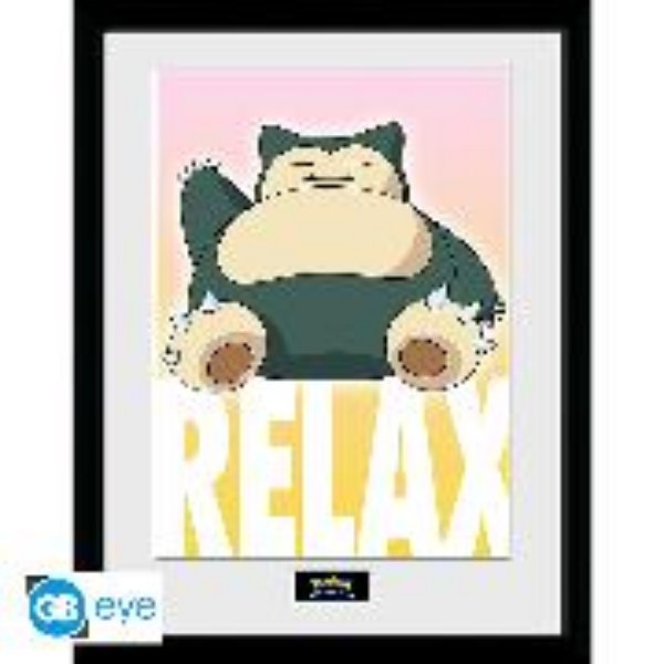 Bild von POKEMON - Framed print "Snorlax"