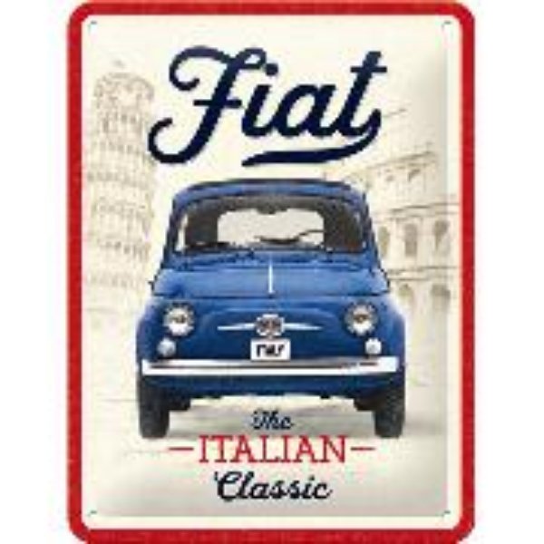 Bild von Blechschild. Fiat / Fiat 500 - The Italian Classic