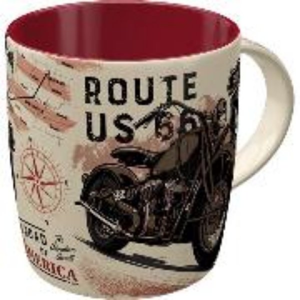 Bild von Tasse. US Highways / Route 66 Bike Map