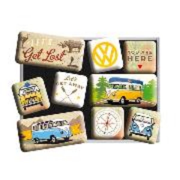 Bild von Magnet Set. Volkswagen / VW Bulli / Let's GetLost