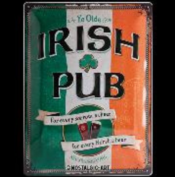 Bild von Blechschild. Irish Pub, Open Bar